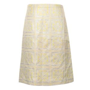 Etcetera Silver Tiled A-line Skirt